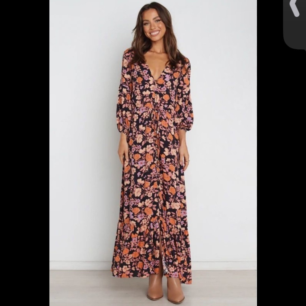 Nwot petal & pup Katrina boho maxi dress floral party western classic $98 casual